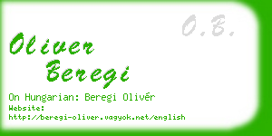 oliver beregi business card